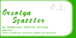 orsolya szattler business card
